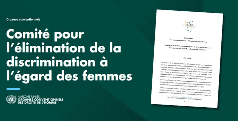 ECLJ Responds to the CEDAW Draft Recommendation on Gender Stereotypes 