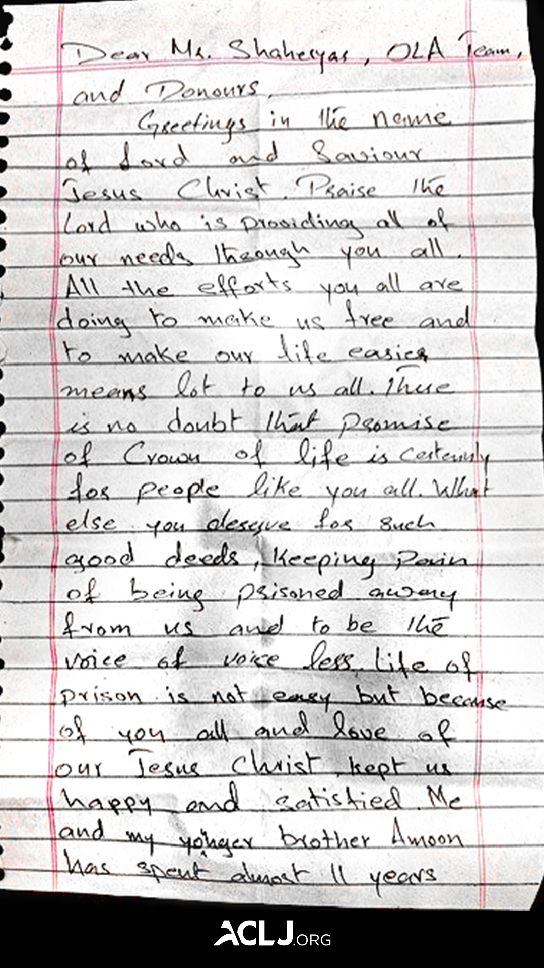 Qaisar Ayub Front Letter