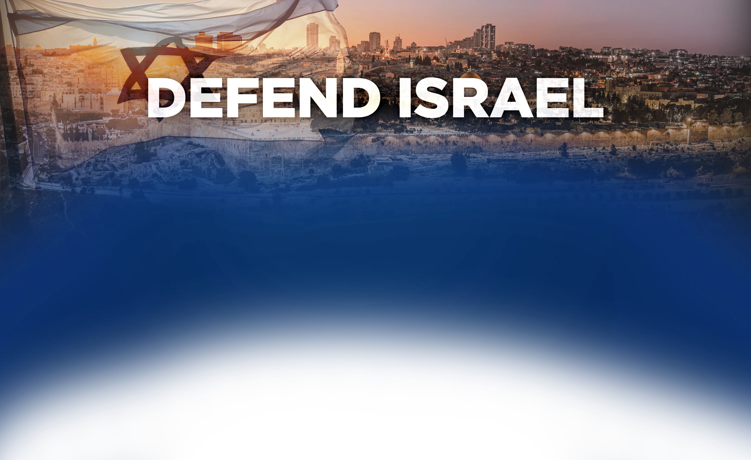 Defend Israel landing page background