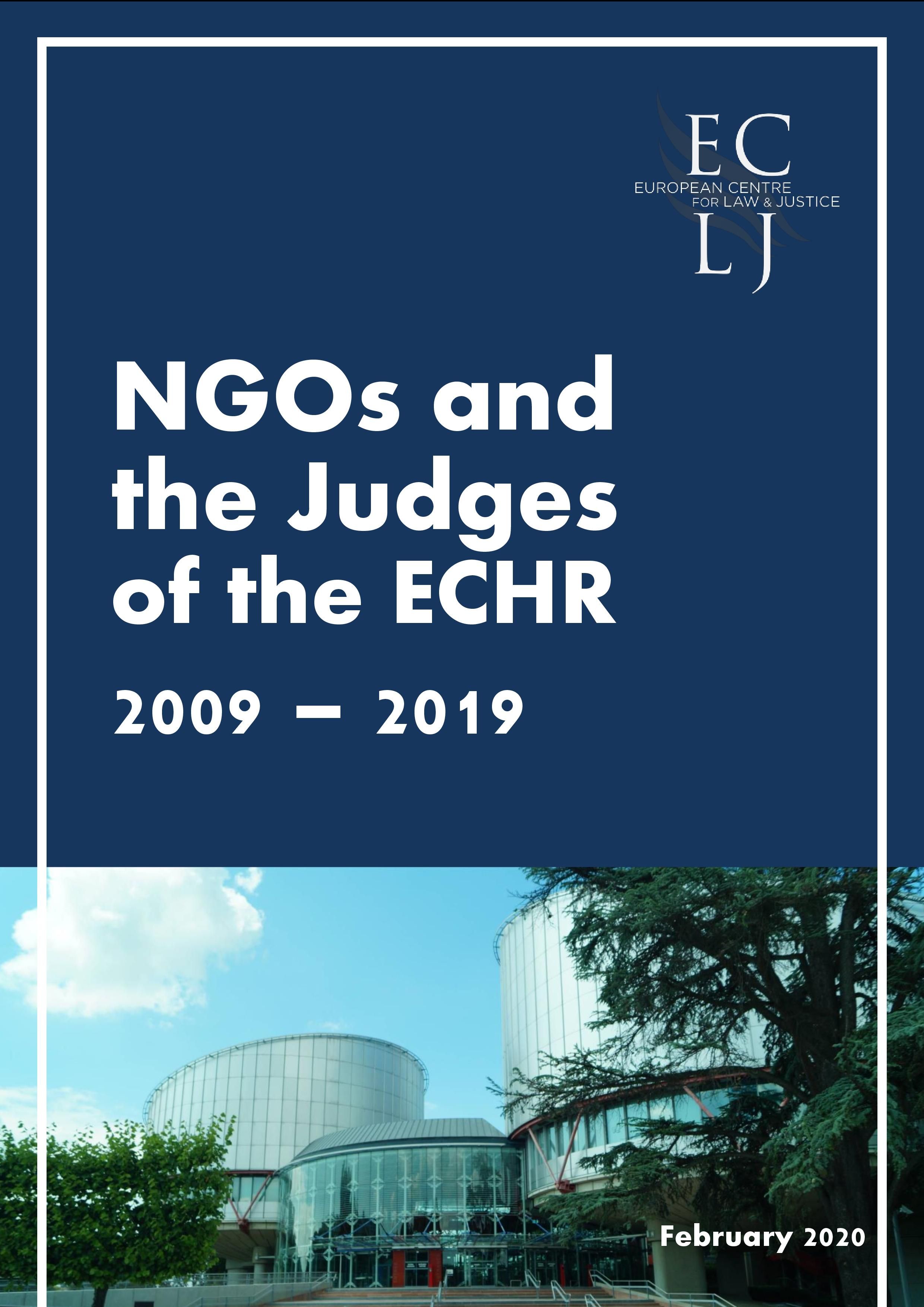 NGOs and the Judges of the ECHR, 2009 - 2019