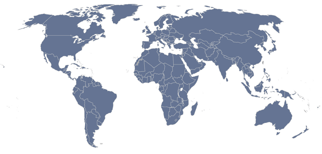 World map showing UPR report coverage